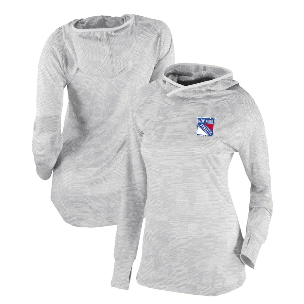 NHL New York Rangers Columbia Women's Omni-Wick Sunday Ball Pullover Hoodie - White