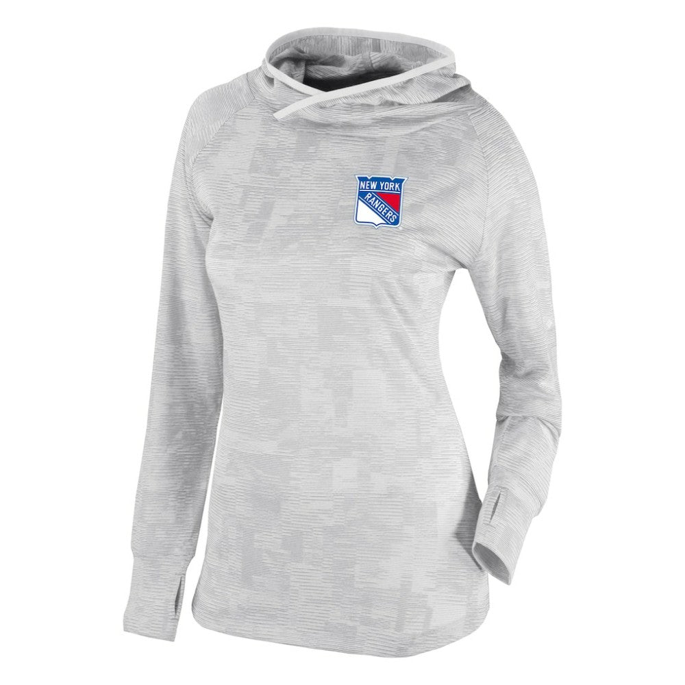 NHL New York Rangers Columbia Women's Omni-Wick Sunday Ball Pullover Hoodie - White