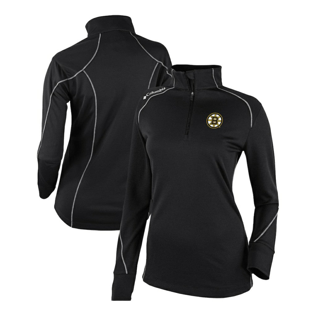 NHL Boston Bruins Columbia Women's Omni-Wick Shotgun 2.0 Quarter-Zip Pullover Top - Black