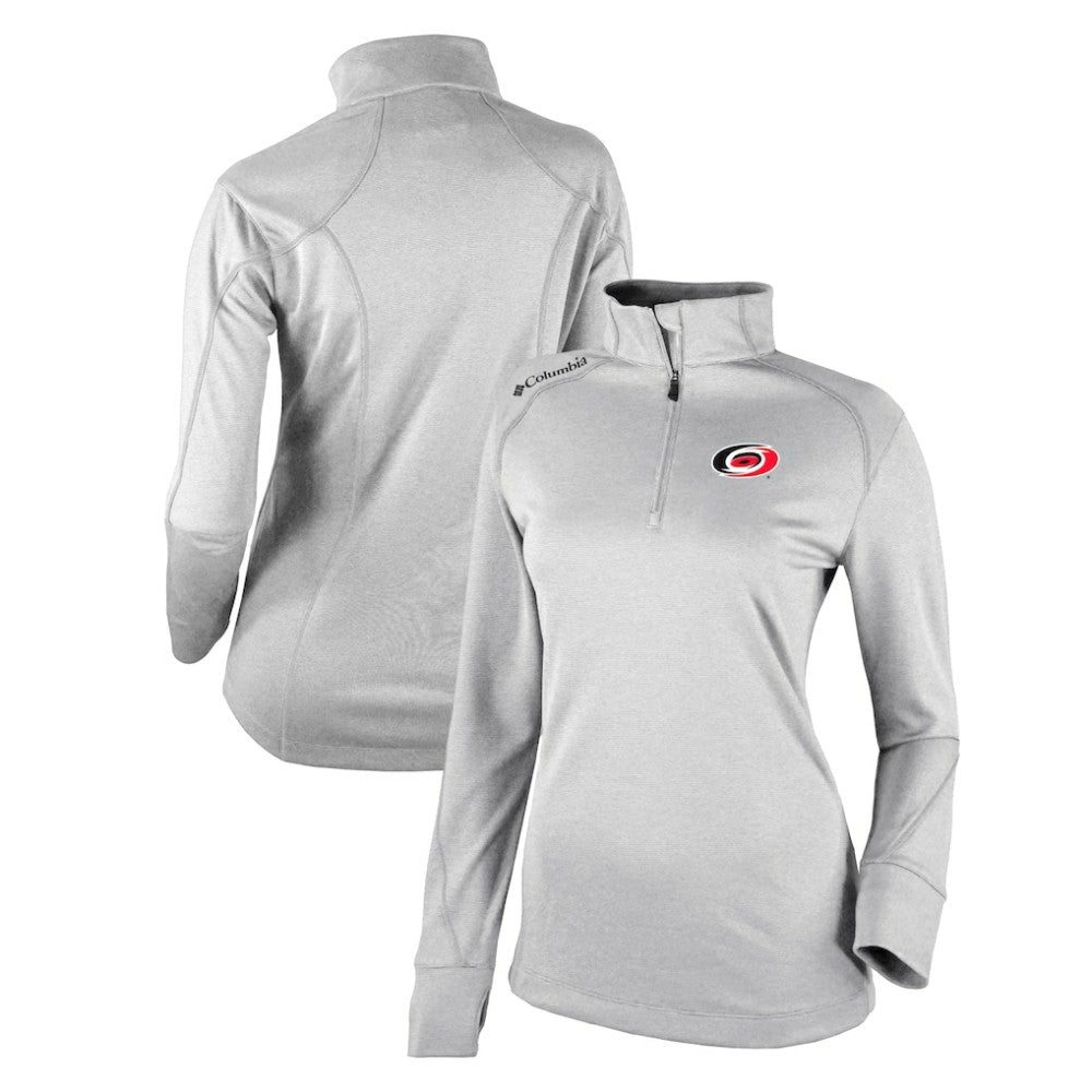 NHL Carolina Hurricanes Columbia Women's Omni-Wick Shotgun 2.0 Quarter-Zip Pullover Top - White
