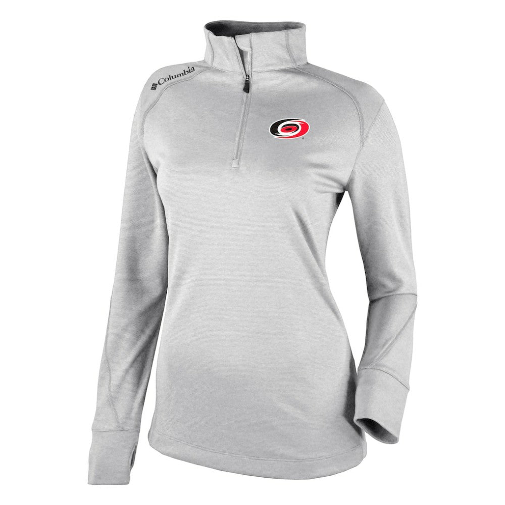 NHL Carolina Hurricanes Columbia Women's Omni-Wick Shotgun 2.0 Quarter-Zip Pullover Top - White