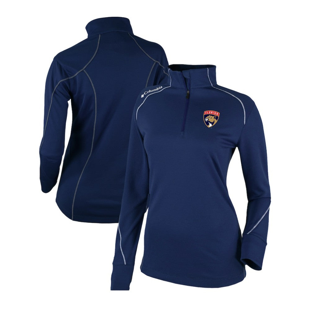 NHL Florida Panthers Columbia Women's Omni-Wick Shotgun 2.0 Quarter-Zip Pullover Top - Navy