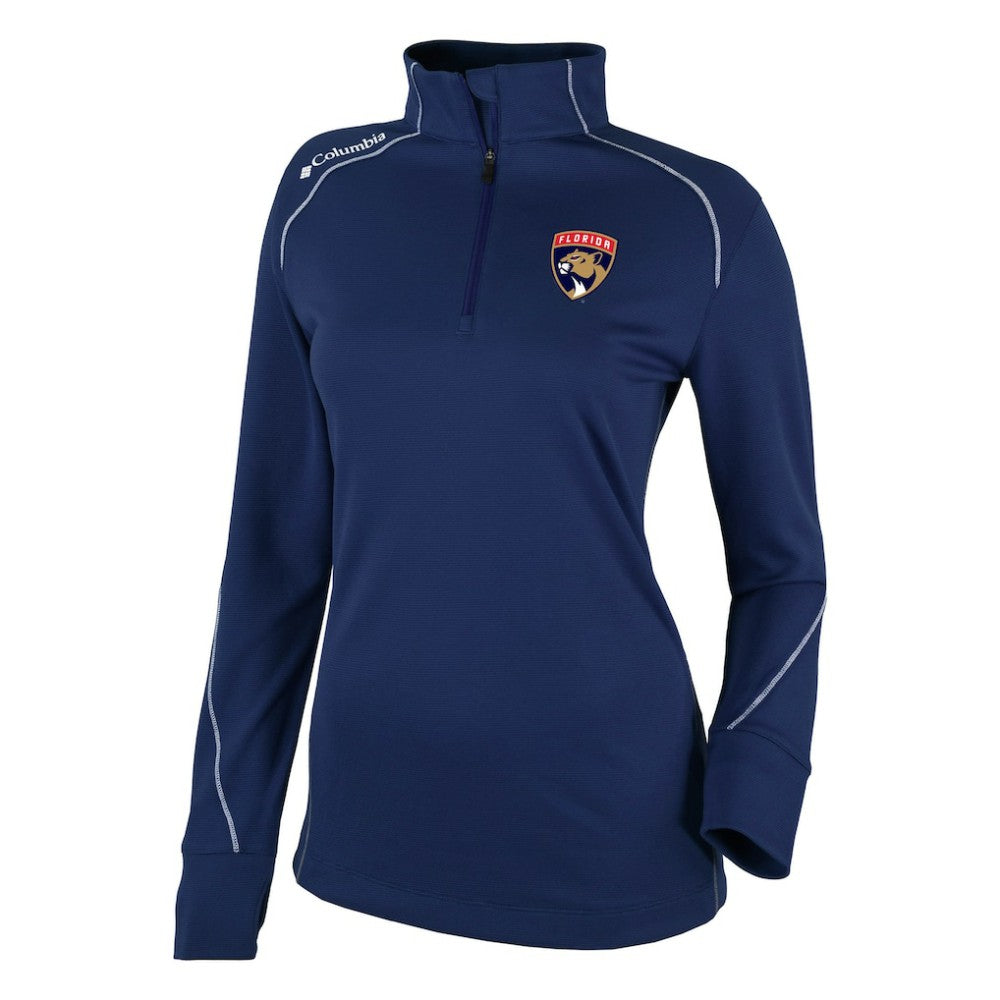NHL Florida Panthers Columbia Women's Omni-Wick Shotgun 2.0 Quarter-Zip Pullover Top - Navy