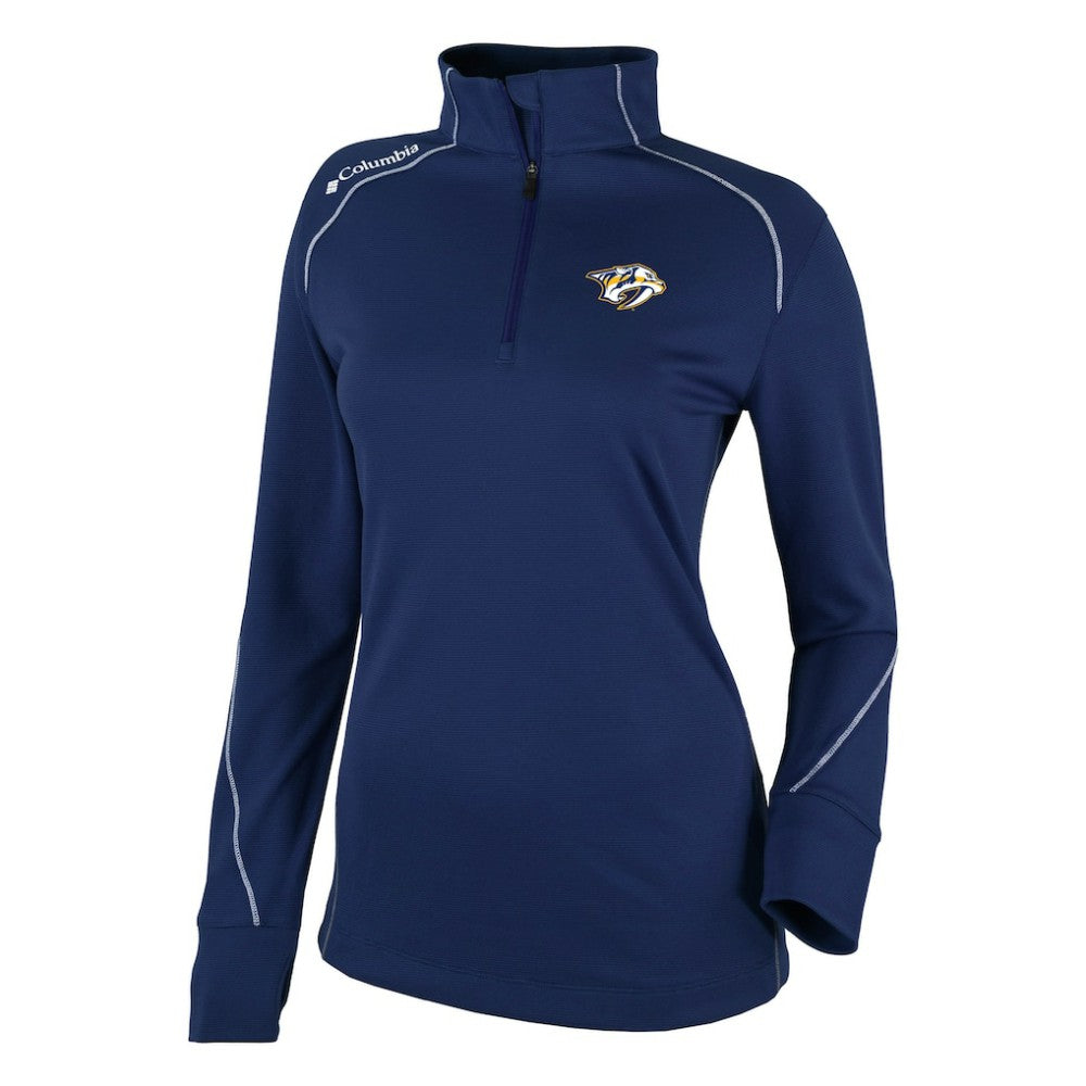 NHL Nashville Predators Columbia Women's Omni-Wick Shotgun 2.0 Quarter-Zip Pullover Top - Navy