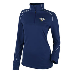 NHL Nashville Predators Columbia Women's Omni-Wick Shotgun 2.0 Quarter-Zip Pullover Top - Navy