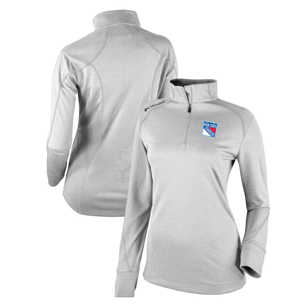 NHL New York Rangers Columbia Women's Omni-Wick Shotgun 2.0 Quarter-Zip Pullover Top - White