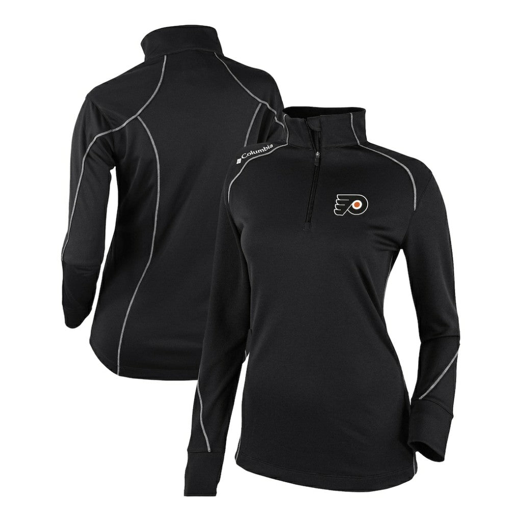 NHL Philadelphia Flyers Columbia Women's Omni-Wick Shotgun 2.0 Quarter-Zip Pullover Top - Black