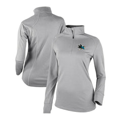 NHL San Jose Sharks Columbia Women's Omni-Wick Shotgun 2.0 Quarter-Zip Pullover Top - Gray
