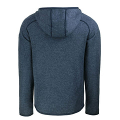 Chicago Bears Cutter & Buck Helmet Mainsail Sweater-Knit Full-Zip Hoodie Heather Navy