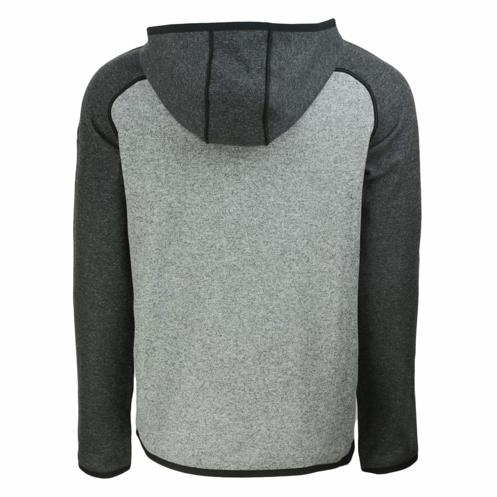 Green Bay Packers Cutter & Buck Helmet Mainsail Sweater-Knit Full-Zip Hoodie Heather Gray/Heather Charcoal