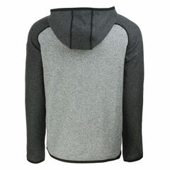 Green Bay Packers Cutter & Buck Helmet Mainsail Sweater-Knit Full-Zip Hoodie Heather Gray/Heather Charcoal