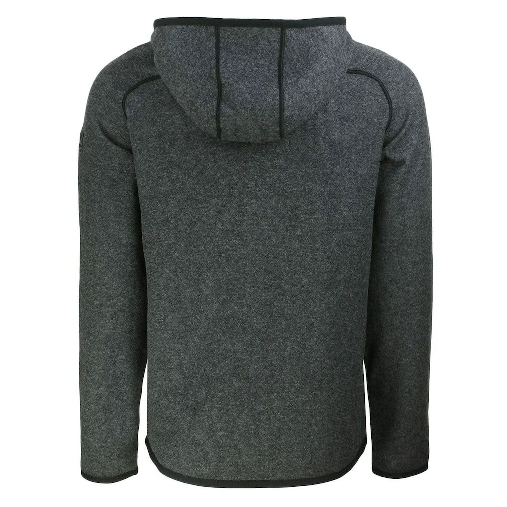 Indianapolis Colts Cutter & Buck Helmet Mainsail Sweater-Knit Full-Zip Hoodie Heather Charcoal
