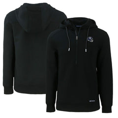 New York Giants Cutter & Buck Helmet Roam Eco Half-Zip Recycled Pullover Hoodie Black