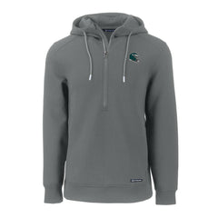 Philadelphia Eagles Cutter & Buck Helmet Roam Eco Half-Zip Recycled Pullover Hoodie Gray