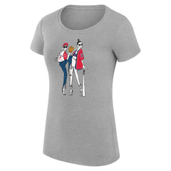 Boston Red Sox G-III 4Her by Carl Banks Women's Super-Slim Fit Lightweight Baseball Girls T-Shirt - Heather Gray T-shirts