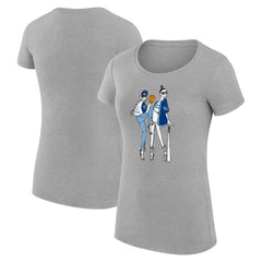Kansas City Royals G-III 4Her by Carl Banks Women's Super-Slim Fit Lightweight Baseball Girls T-Shirt - Heather Gray T-shirts