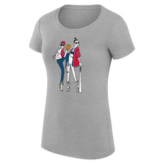 Los Angeles Angels G-III 4Her by Carl Banks Women's Super-Slim Fit Lightweight Baseball Girls T-Shirt - Heather Gray T-shirts