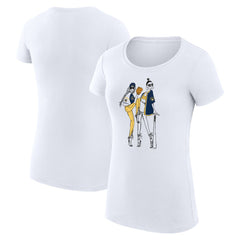 Milwaukee Brewers G-III 4Her by Carl Banks Women's Super-Slim Fit Lightweight Baseball Girls T-Shirt - White T-shirts
