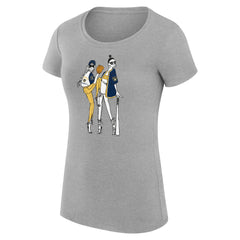 Milwaukee Brewers G-III 4Her by Carl Banks Women's Super-Slim Fit Lightweight Baseball Girls T-Shirt - Heather Gray T-shirts