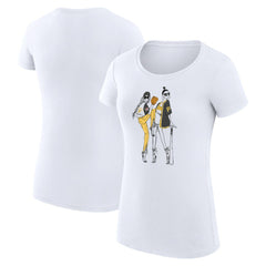 Pittsburgh Pirates G-III 4Her by Carl Banks Women's Super-Slim Fit Lightweight Baseball Girls T-Shirt - White T-shirts