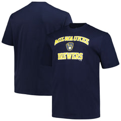 Milwaukee Brewers Profile Big & Tall Heart & Soul T-Shirt - Navy T-shirts