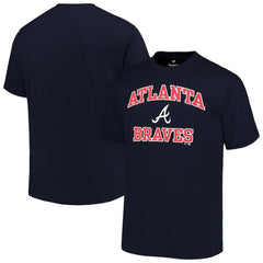 Atlanta Braves Profile Big & Tall Heart & Soul T-Shirt - Navy T-shirts