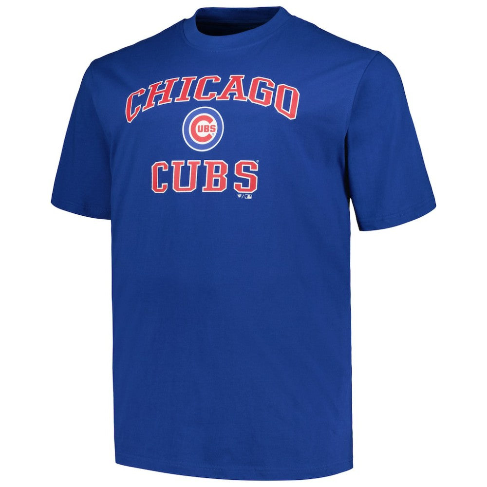 Chicago Cubs Profile Big & Tall Heart & Soul T-Shirt - Royal T-shirts