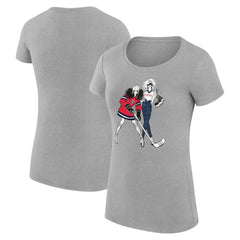 NHL Florida Panthers G-III 4Her by Carl Banks Women's Super-Slim Fit Lightweight Hockey Girls T-Shirt - Heather Gray