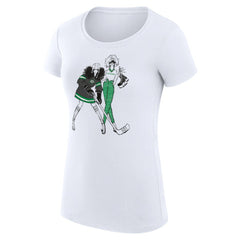 NHL Dallas Stars G-III 4Her by Carl Banks Women's Super-Slim Fit Lightweight Hockey Girls T-Shirt - White