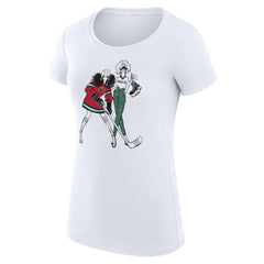 NHL Minnesota Wild G-III 4Her by Carl Banks Women's Super-Slim Fit Lightweight Hockey Girls T-Shirt - White