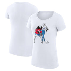 NHL New York Rangers G-III 4Her by Carl Banks Women's Super-Slim Fit Lightweight Hockey Girls T-Shirt - White