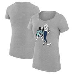 NHL Seattle Kraken G-III 4Her by Carl Banks Women's Super-Slim Fit Lightweight Hockey Girls T-Shirt - Heather Gray