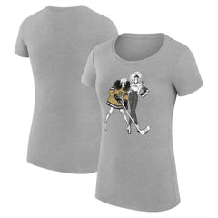 NHL Vegas Golden Knights G-III 4Her by Carl Banks Women's Super-Slim Fit Lightweight Hockey Girls T-Shirt - Heather Gray