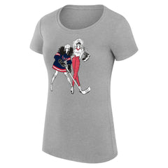 NHL Washington Capitals G-III 4Her by Carl Banks Women's Super-Slim Fit Lightweight Hockey Girls T-Shirt - Heather Gray