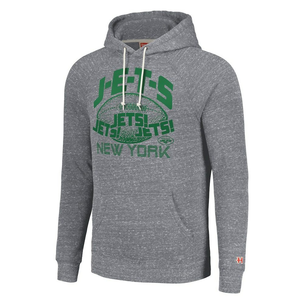 New York Jets Homage Unisex Hyperlocal Raglan Pullover Hoodie Gray