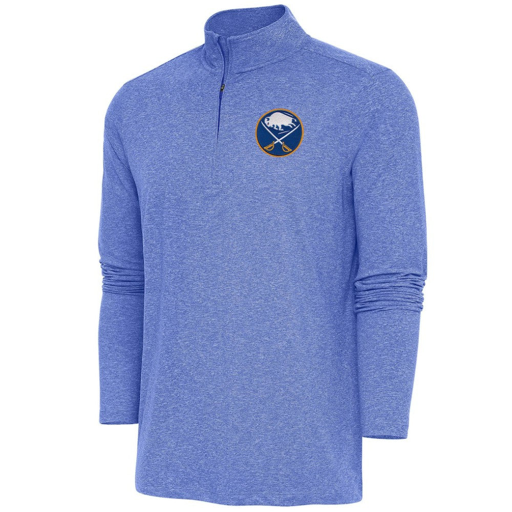 NHL Buffalo Sabres Antigua Hunk Quarter-Zip Pullover Top - Heather Royal