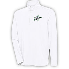 NHL Dallas Stars Antigua Hunk Quarter-Zip Pullover Top - White
