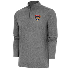 NHL Florida Panthers Antigua Hunk Quarter-Zip Pullover Top - Heather Black