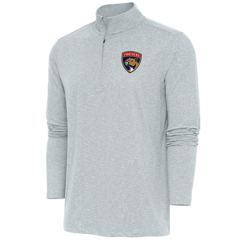 NHL Florida Panthers Antigua Hunk Quarter-Zip Pullover Top - Heather Gray