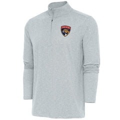 NHL Florida Panthers Antigua Hunk Quarter-Zip Pullover Top - Heather Gray
