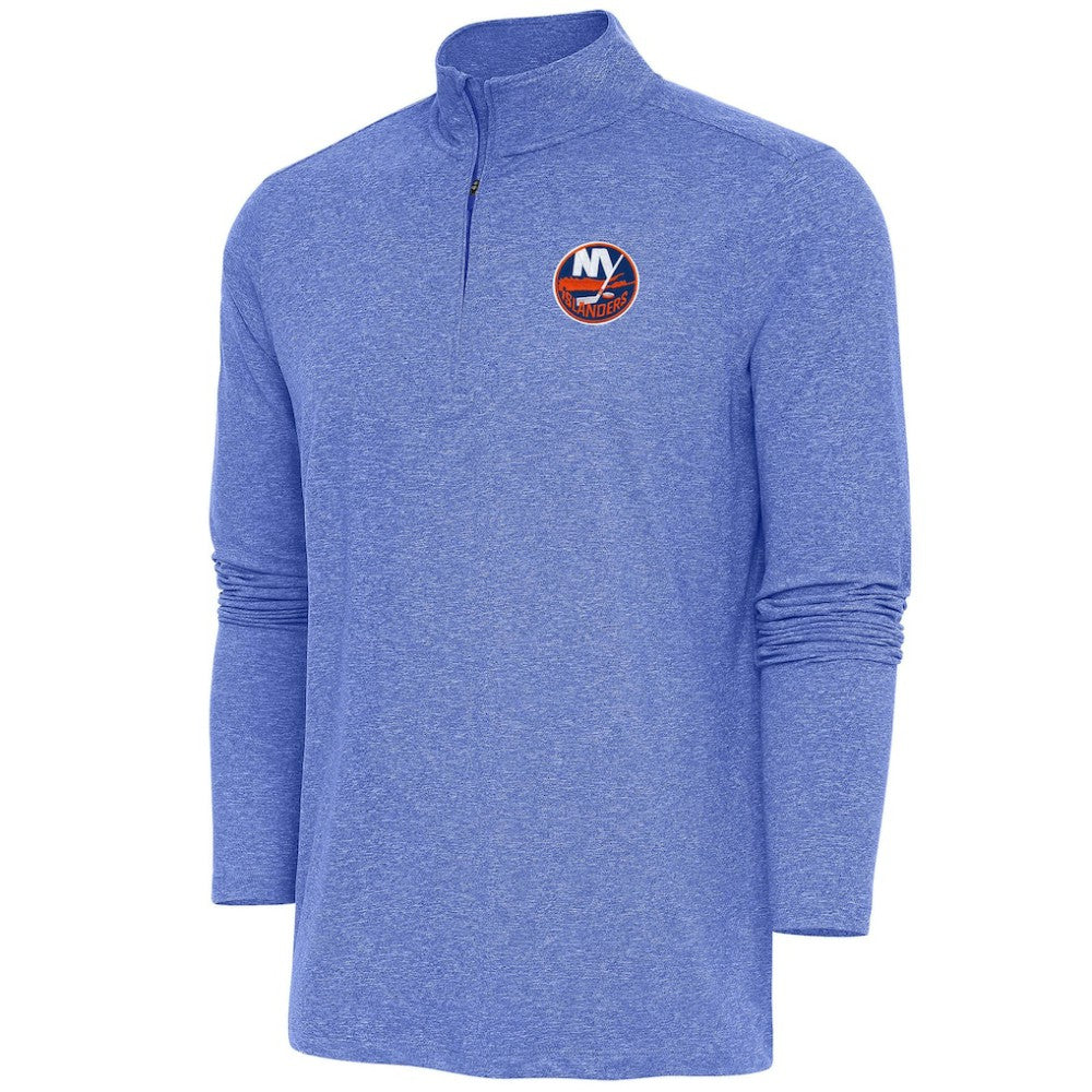 NHL New York Islanders Antigua Hunk Quarter-Zip Pullover Top - Heather Royal