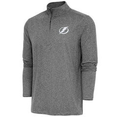 NHL Tampa Bay Lightning Antigua Hunk Quarter-Zip Pullover Top - Heather Black