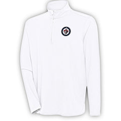 NHL Winnipeg Jets Antigua Hunk Quarter-Zip Pullover Top - White
