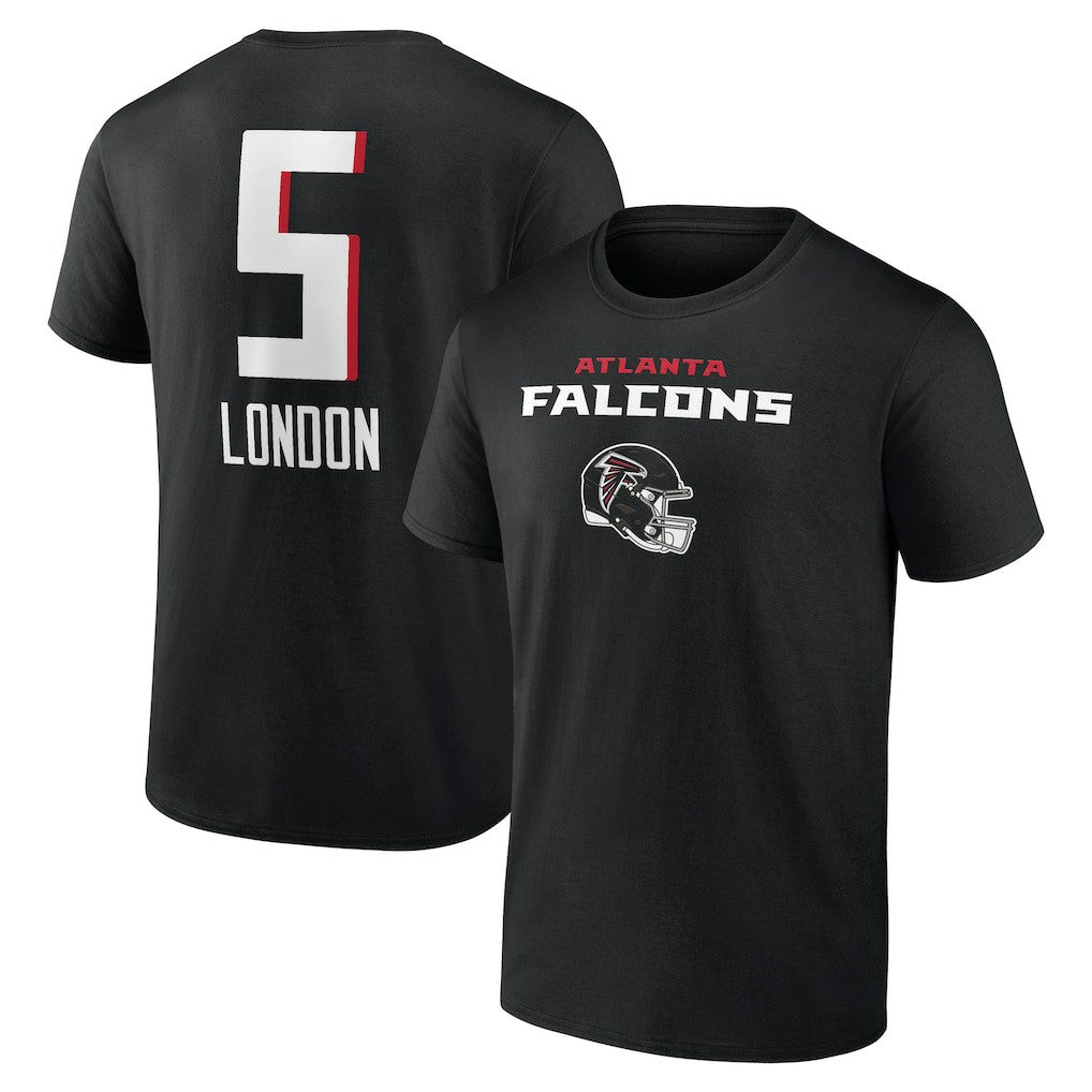 Drake London Atlanta Falcons Team Wordmark Player Name & Number T-Shirt Black