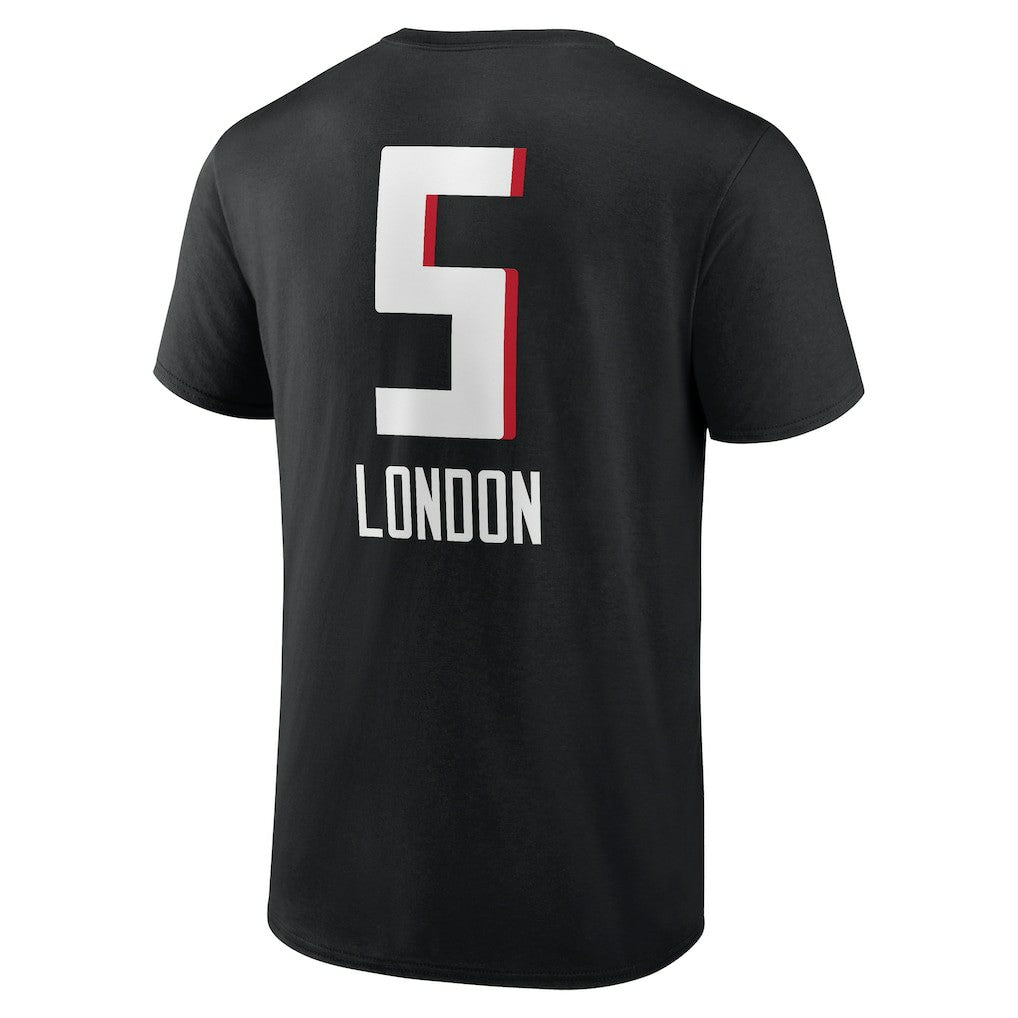 Drake London Atlanta Falcons Team Wordmark Player Name & Number T-Shirt Black