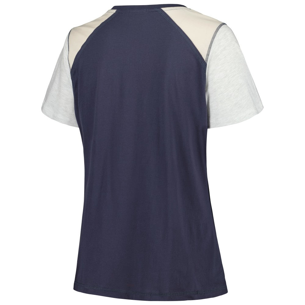 Houston Astros '47 Women's Plus Size Henley T-Shirt - Navy/Gray T-shirts