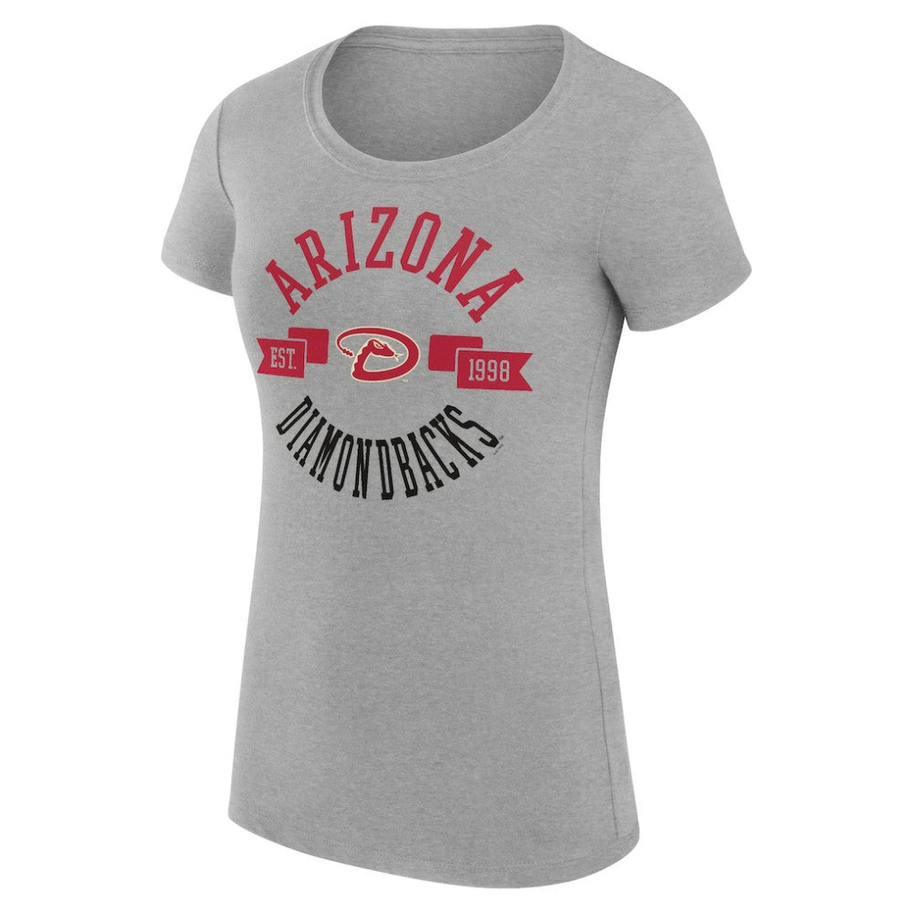 Arizona Diamondbacks G-III 4Her by Carl Banks Women's Super-Slim Fit Lightweight City Graphic T-Shirt - Heather Gray T-shirts