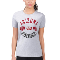 Arizona Diamondbacks G-III 4Her by Carl Banks Women's Super-Slim Fit Lightweight City Graphic T-Shirt - Heather Gray T-shirts