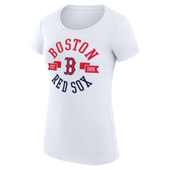 Boston Red Sox G-III 4Her by Carl Banks Women's Super-Slim Fit Lightweight City Graphic T-Shirt - White T-shirts