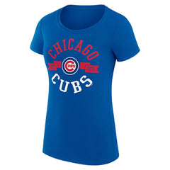 Chicago Cubs G-III 4Her by Carl Banks Women's Super-Slim Fit Lightweight City Graphic T-Shirt - Royal T-shirts